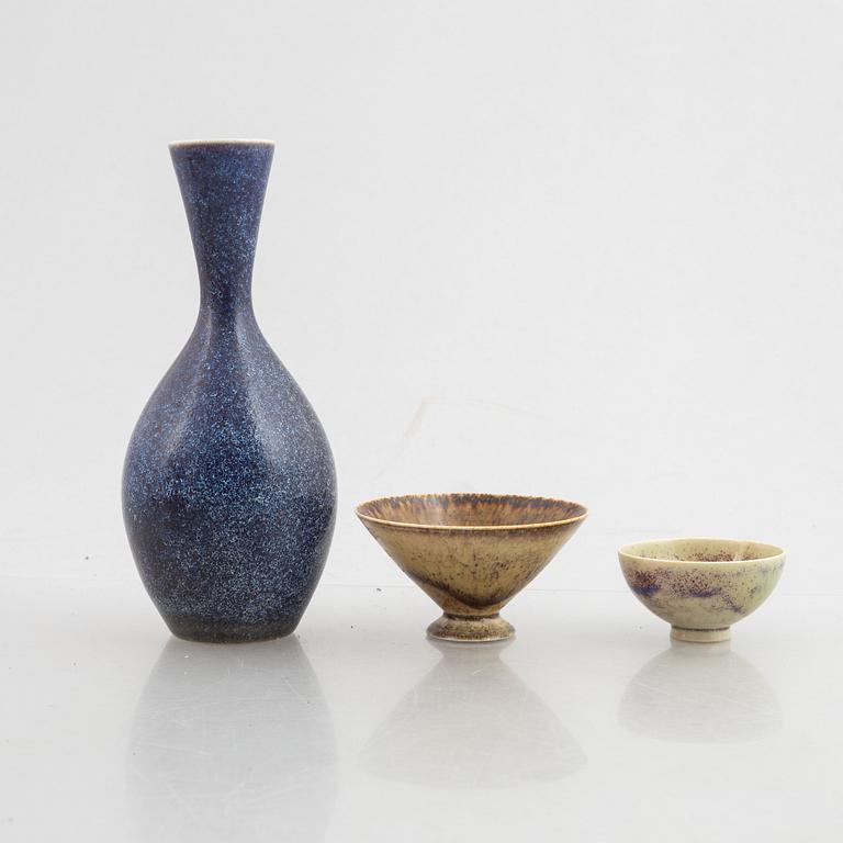 Sven Wejsfelt, a stoneware set of two vases and two bowls, Gustavsberg Studio 1980-tal.