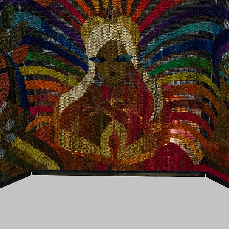 Oili Mäki, a tapestry, "Heavenly guardians".