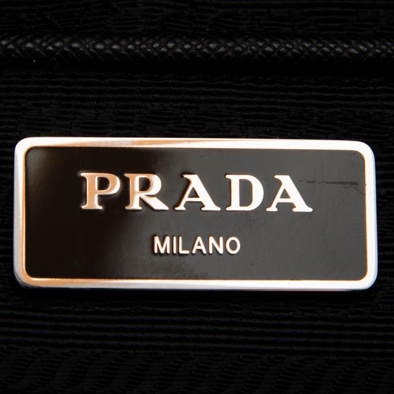 PRADA Black Nylon Messenger Bag.