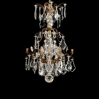 LJUSKRONA, barockstil, 1900-talets första hälft. Höjd ca 93 cm.