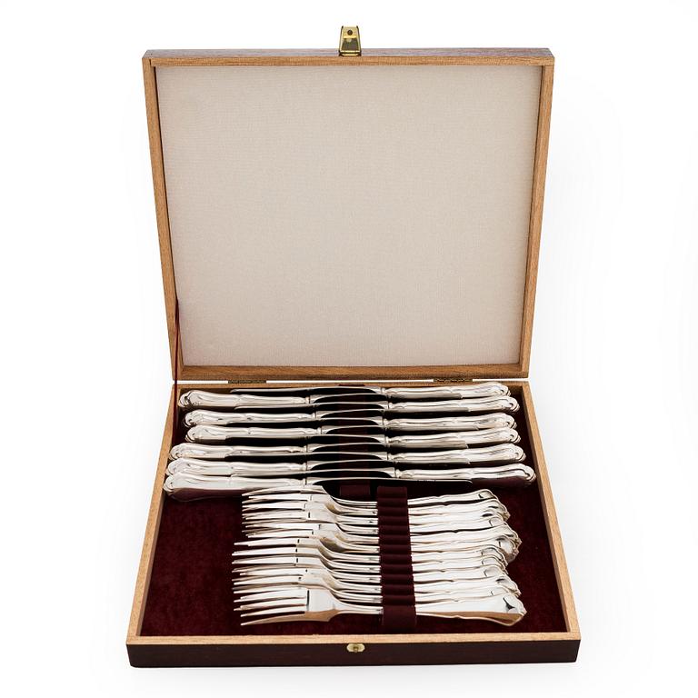 Aterinsarja, 48 osaa "Chippendale", hopeaa, Turku ja Hämeenlinna 1962-1991.