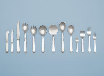 619. 65 pieces of Harald Nielsen's 'Pyramid' flatware,.
