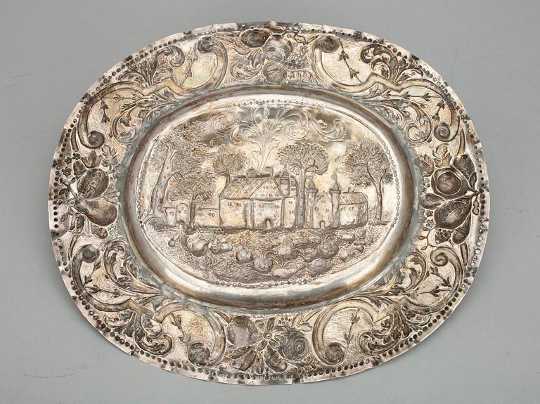 PRESENTERFAT, silver, barock, 1700-tal.