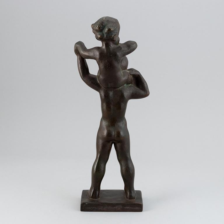Jonas Fröding, sculpture. Signed. Bronze.