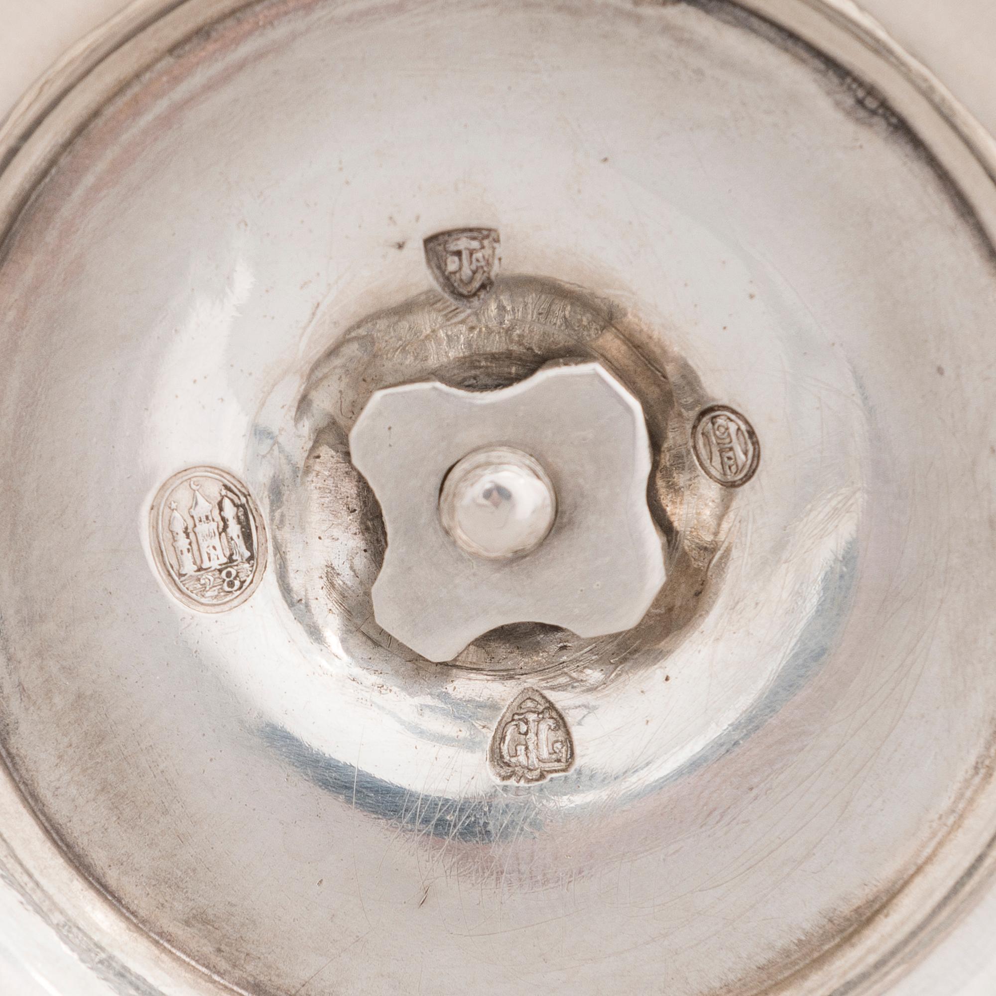 GRANN & LAGLYE, A pair of silver sauce bowls, assay master Christian F. Heise, Copenhagen 1928.