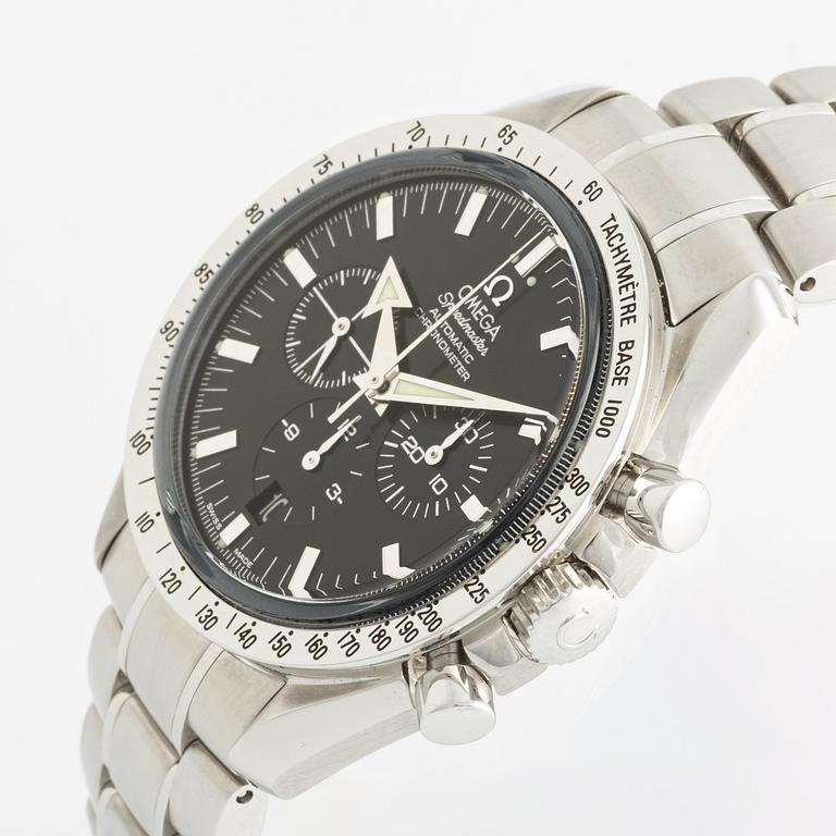 Omega, Speedmaster, Broad Arrow, chronograph, wristwatch, 42 mm.