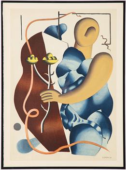 Fernand Léger,"Femme tenant une fleur".