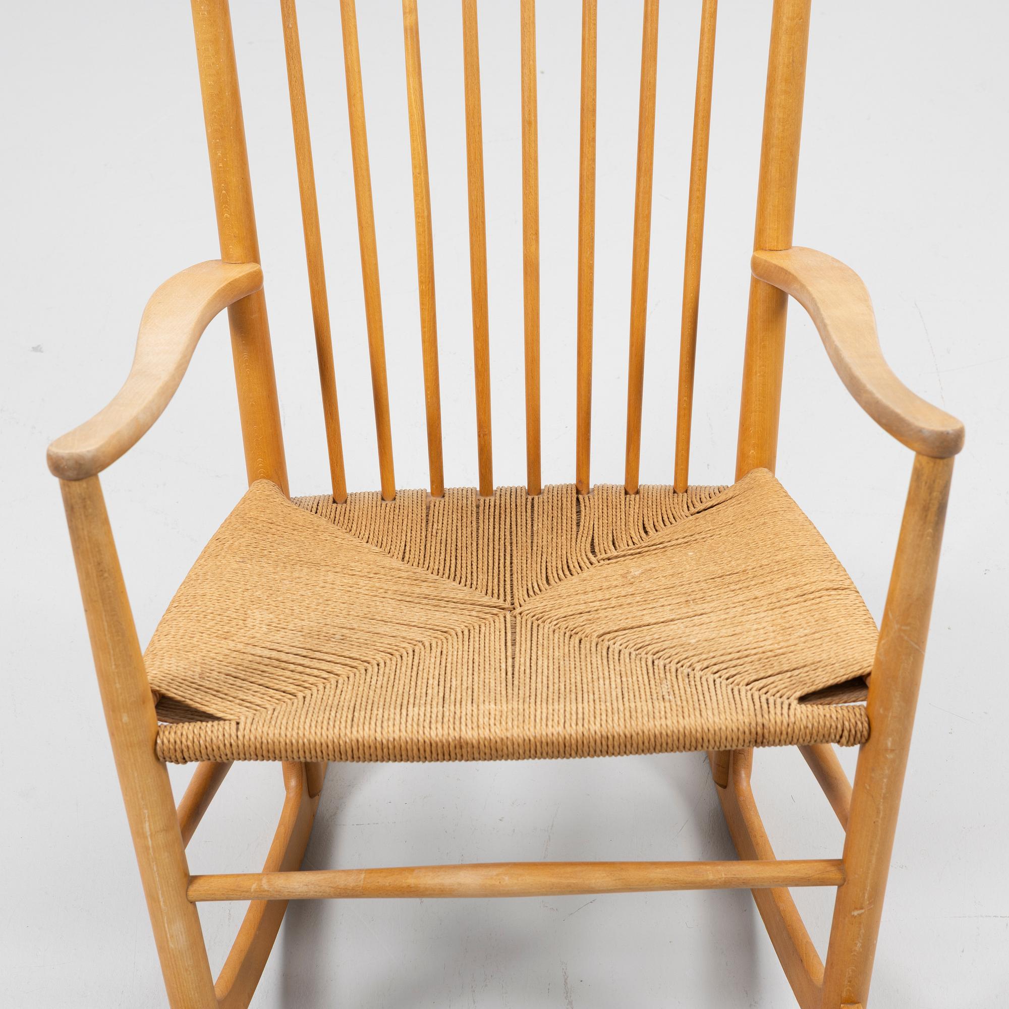 Hans J. Wegner, Rocking chair, "J 16", Denmark, late 20th century.