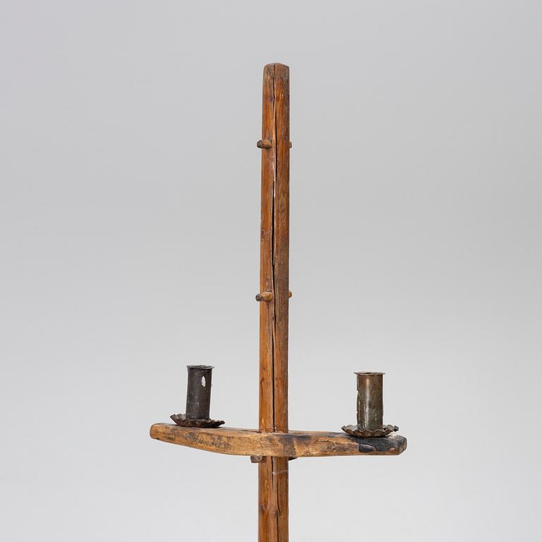 A floor candlestick, 19th Century.