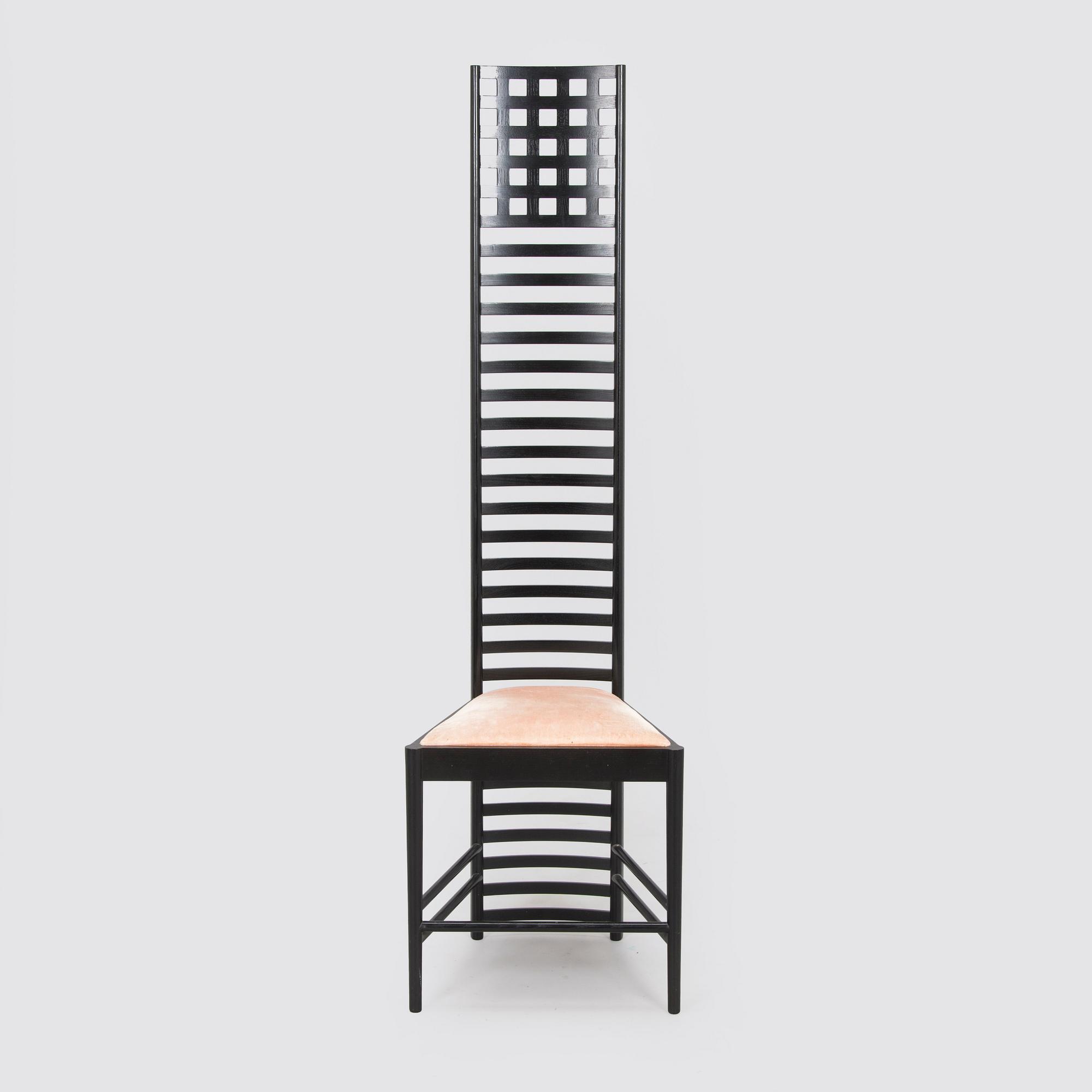 Charles Rennie Mackintosh, a 'Hill house 1' chair for Cassina, designed in 1902.