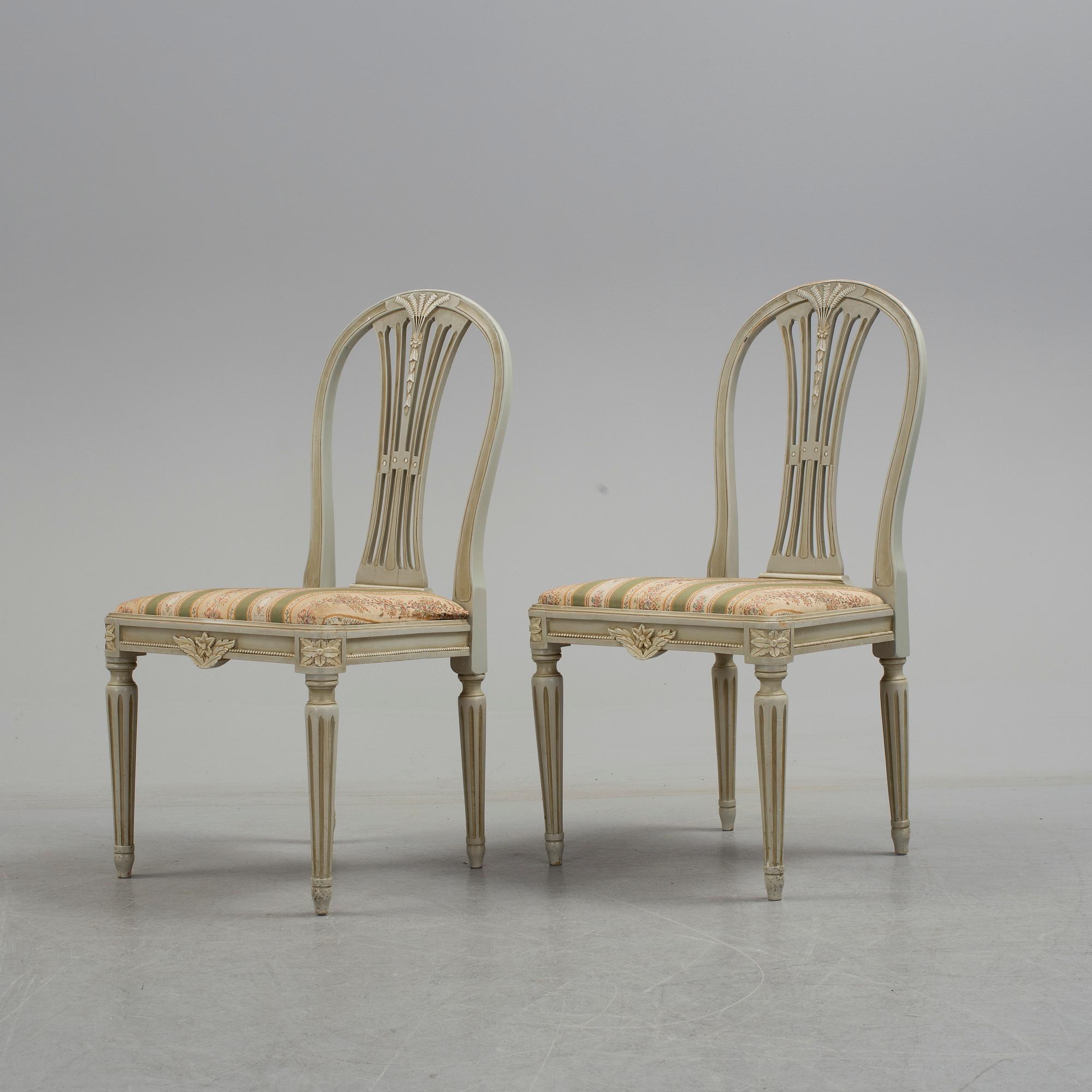 STOLAR, 10 st, gustaviansk stil, 1900-talets mitt.