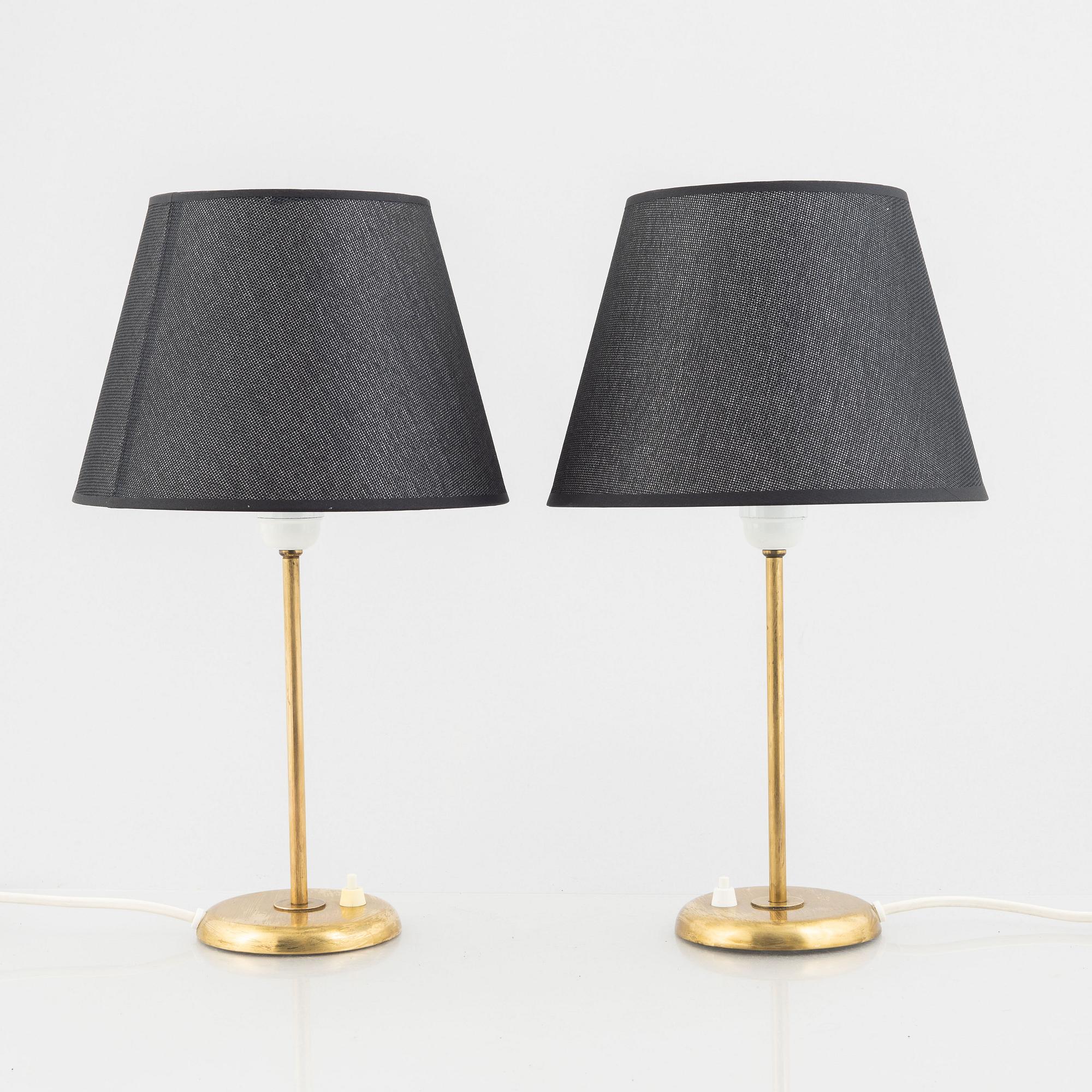 Harald Notini, a pair of table lamps model "15436", Arvid Böhlmarks Lampfabrik, Stockholm, 1950's.