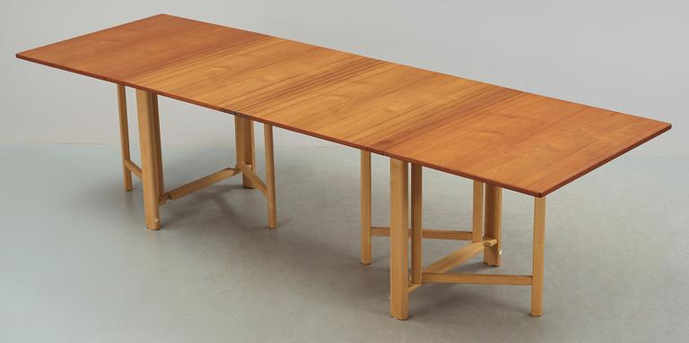A Bruno Mathsson teak and beech gateleg table, 'Maria', Karl Mathsson, Värnamo, Sweden 1963.