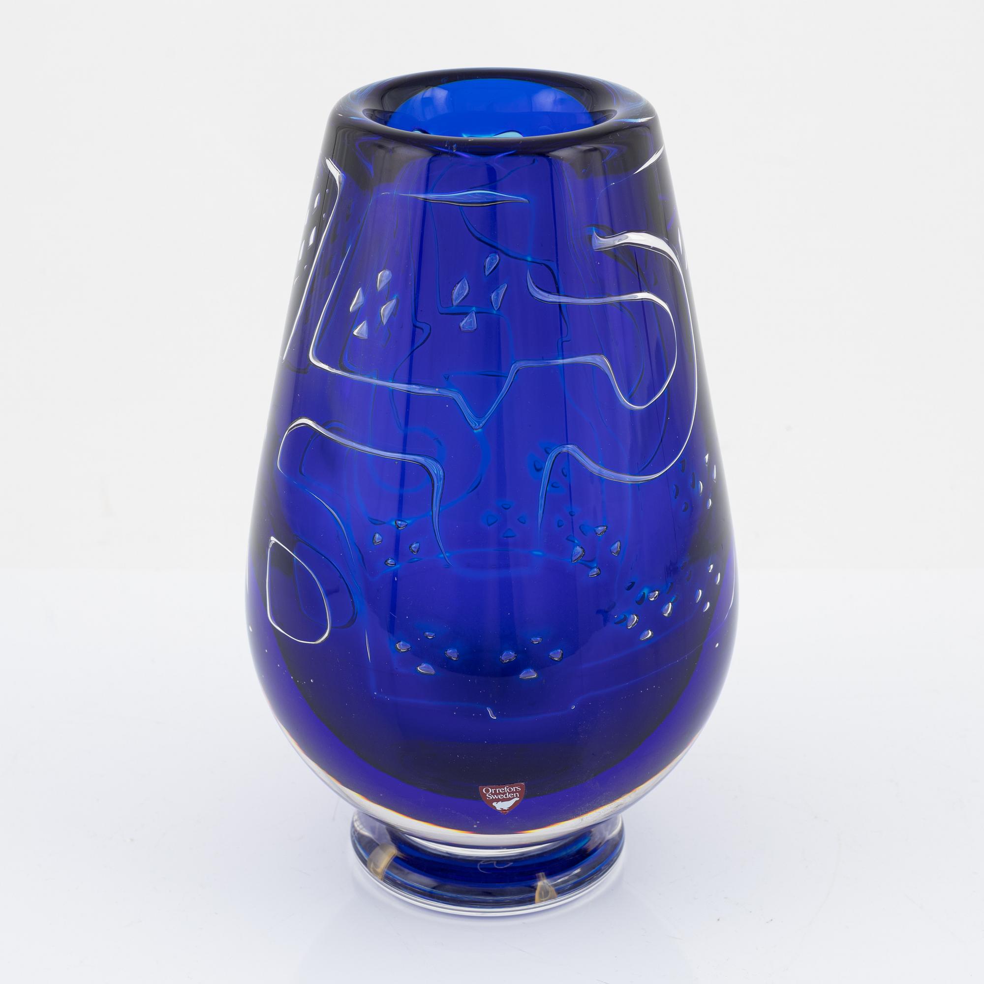 Lars Hellsten, vas, glas, Orrefors.