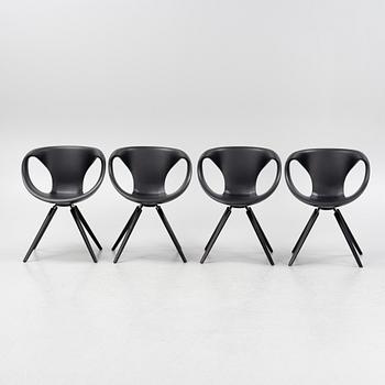 Martin Ballendat, fåtöljer, 4 st, "Flat Armchair 923", Tonon, Italien.