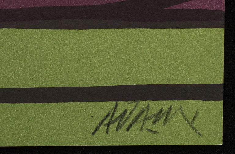 VALERIO ADAMI, färgserigrafi, signerad och numrerad X.XX e.a.