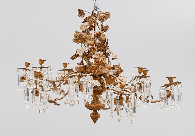 LJUSKRONA, oskariansk, 1800-talets andra hälft. Höjd 70 cm.