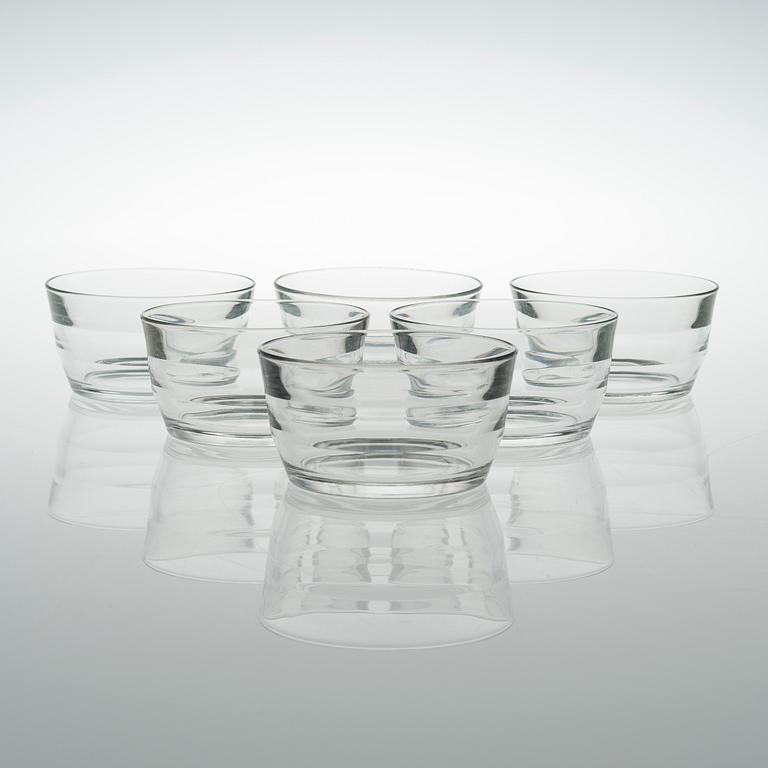 KAJ FRANCK, DRICKSGLAS, 28 st, "Prisma 6060", Nuutajärvi / Wärtsilä, 1960-70-tal.