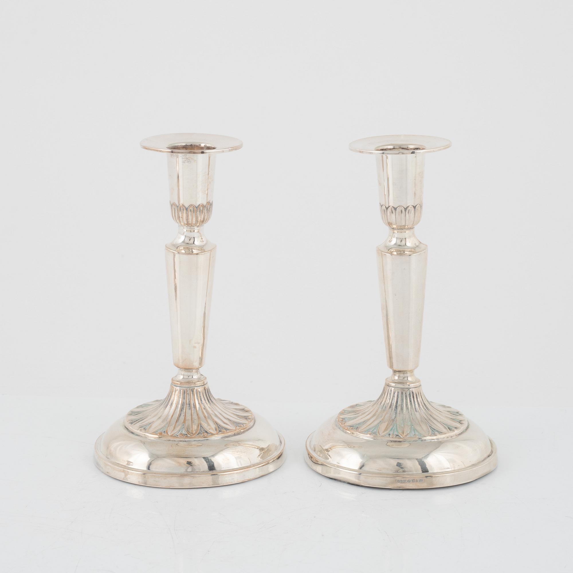 Silver candlesticks, 3+2+1, Ceson Guldvaru Ab, Gothenburg, Sweden, 1964-1971.