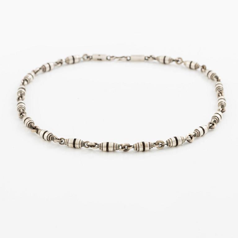 Smyckesset, örhängen, collier, silver.