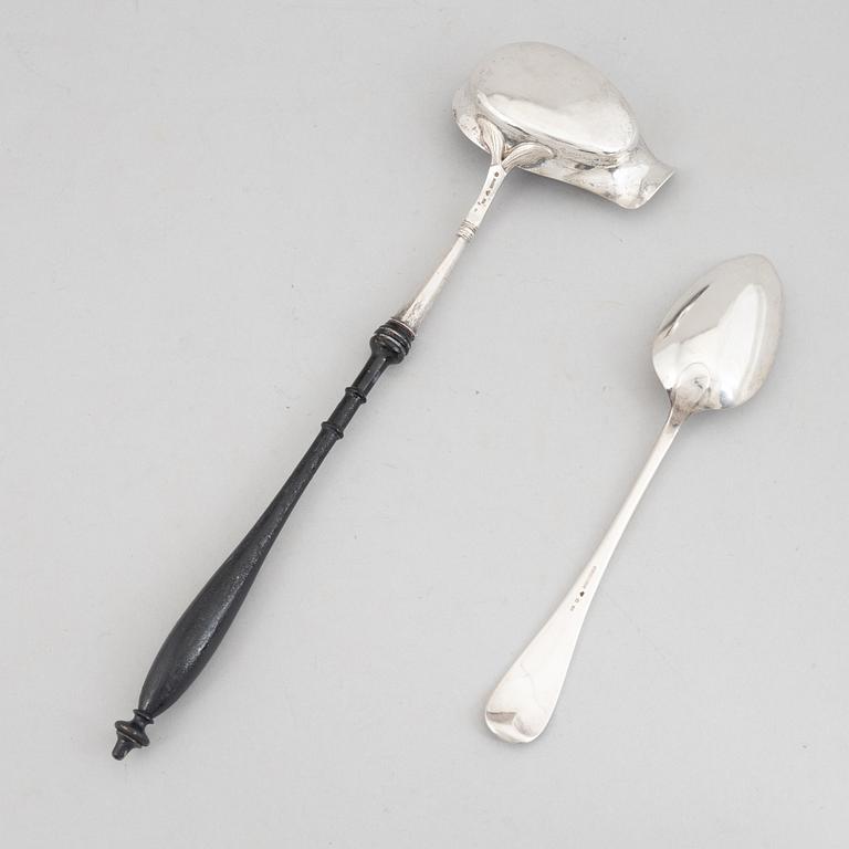 Ragusked samt soppslev, silver, Sverige, 1871-98.