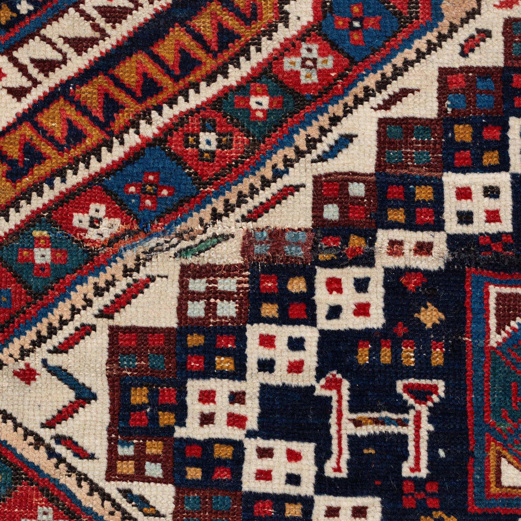 An antique Shirvan carpet. ca 285 x 147 cm.