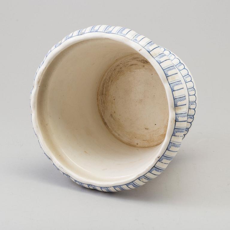 WILHELM KÅGE, a creamware plant pot from Gustavsberg, 1920's.