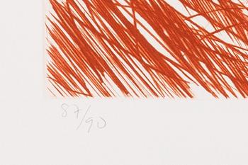 Ulf Trotzig, "King Sweeney", portfolio with nine colour etchings.