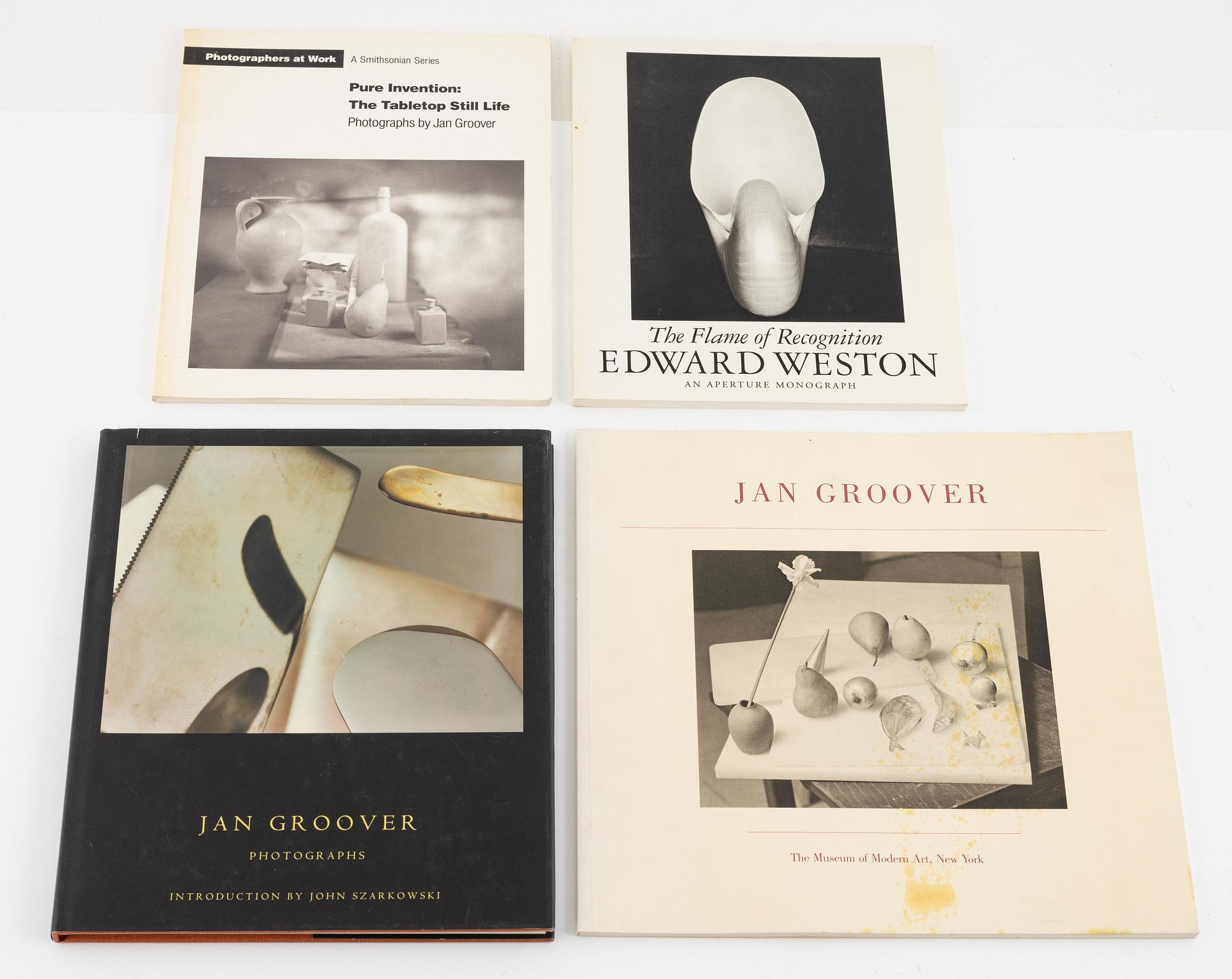 Edward Weston and Jan Groover, photo books, six volumes.