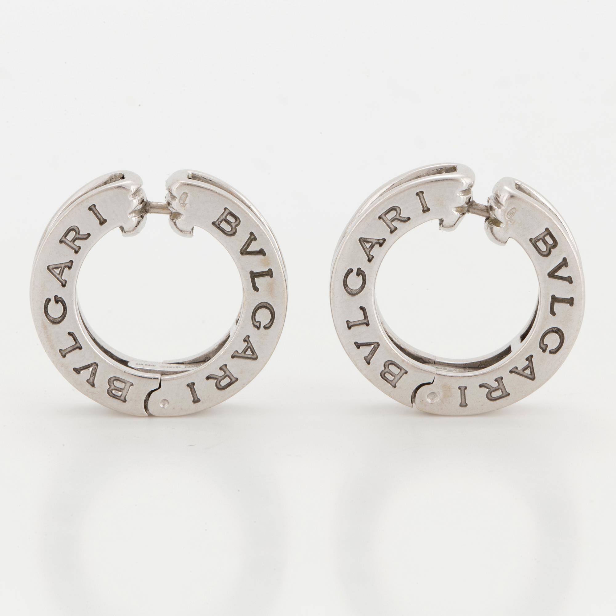 BULGARI, 'B.zero1', Örhängen med briljantslipade diamanter.