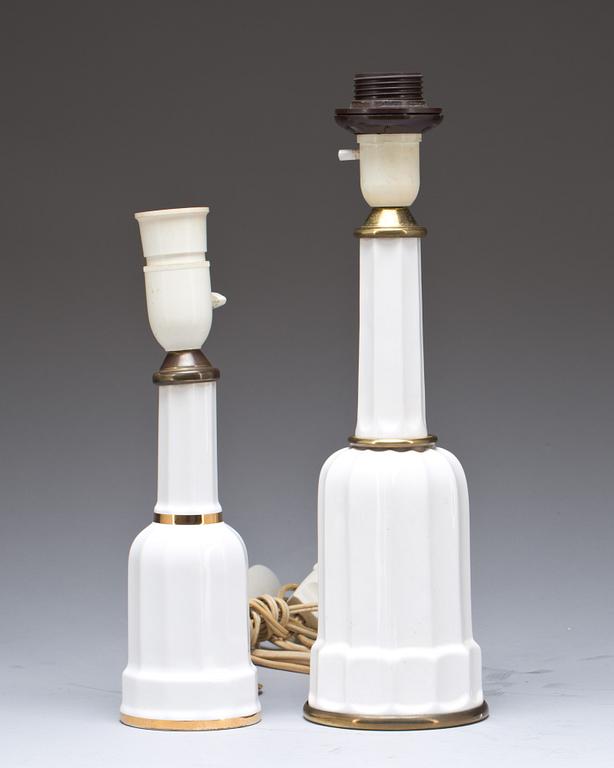 BORDSLAMPOR, 2 st. Porslin, Söholm Danmark.