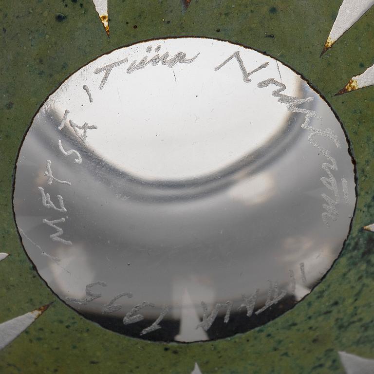 Tiina Nordström, an art glass signed Tiina Nordström, Iittala 1995.