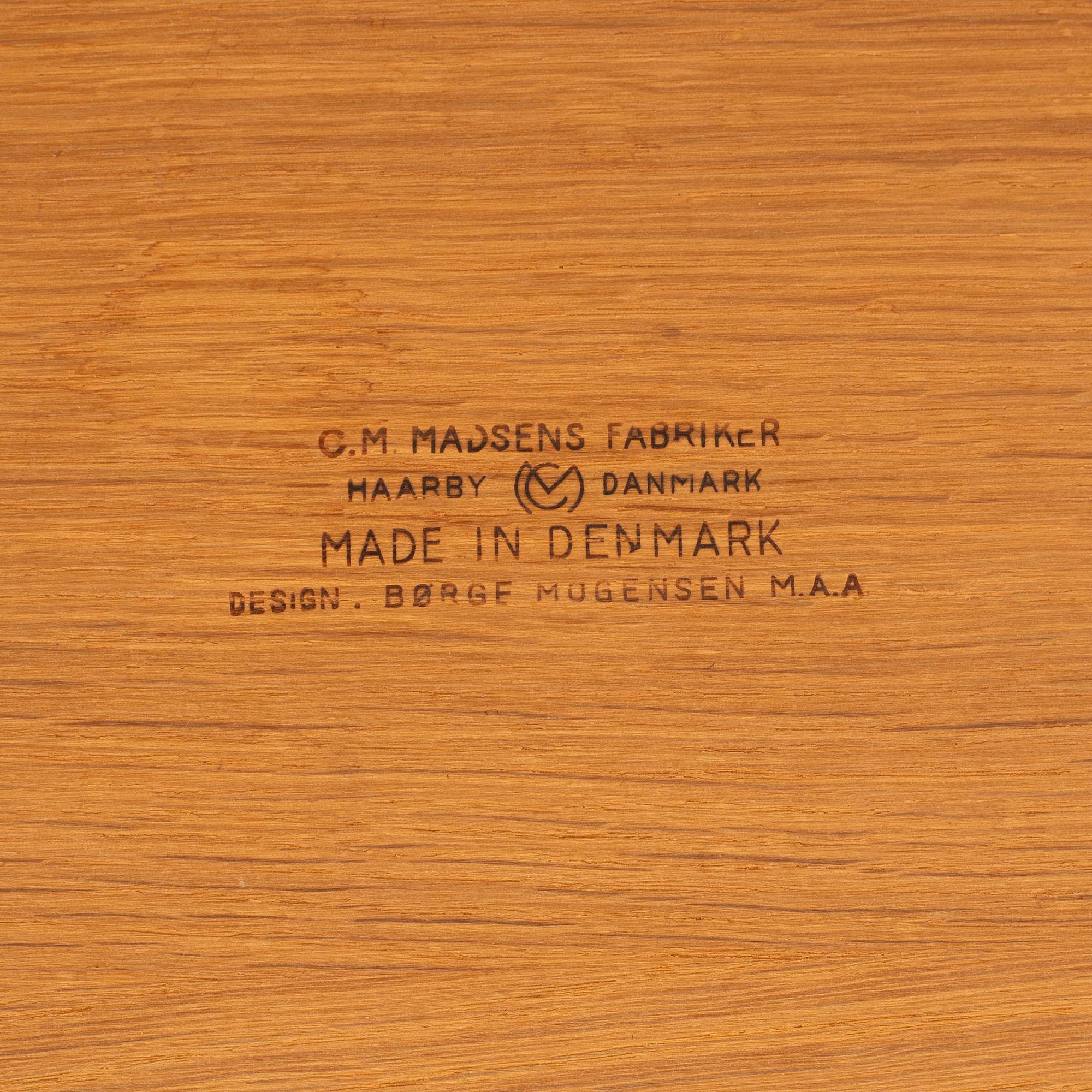 Børge Mogensen, table, "Shaker Table", CM Madsens Fabriker, Denmark, the model designed in 1958.