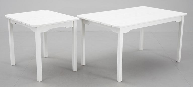 TRÄDGÅRDSMÖBEL, 7 delar, Carl Malmsten. Stämpelmärkta.