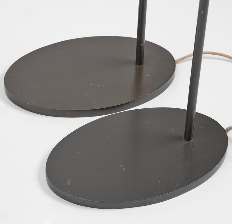 Arne Jacobsen, a pair of "AJ Royal" floor lamps, Louis Poulsen, Denmark, 1960s.