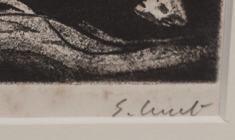 ENZO CUCCHI, etsning. Signerad och numrerad 35/35.