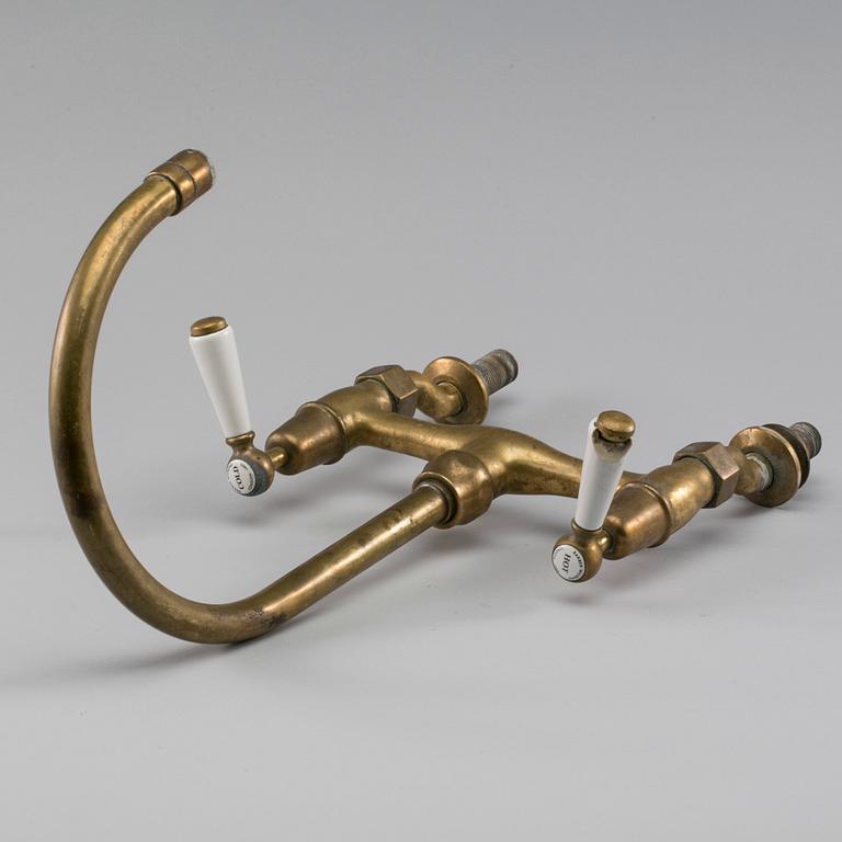 A BRASS KITCHEN FAUCET, Barber Wilsons London.