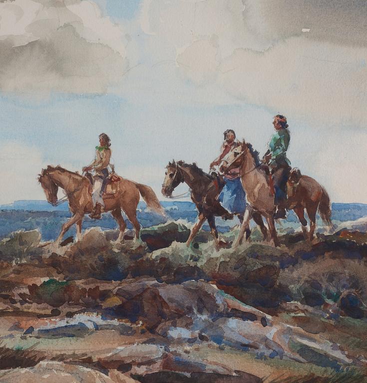 Carl Oscar Borg, Three riders.