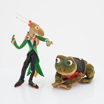Steiff, 'Kalle Stropp' and 'Grodan Boll', Germany 1950s.