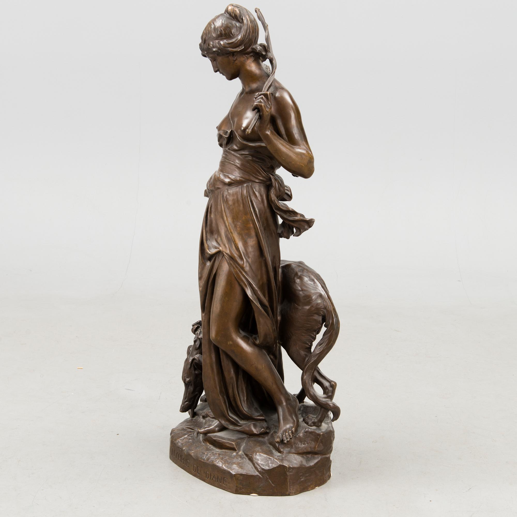 EUGÈNE ANTOINE AIZELIN, bronze, signed.