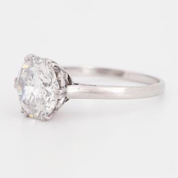 RING, platina med briljantslipad diamant.