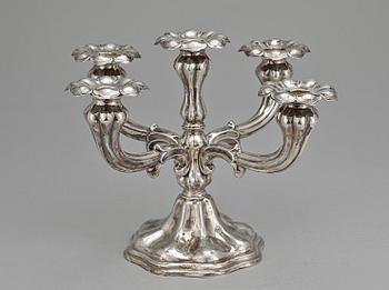 KANDELABER, silver, C.G. Hallberg, Stockholm 1936.