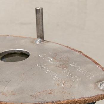 Kjell Engman, "Man in Trenchcoat", unique sculpture, from the series "Catwalk", cast glass, Kosta Boda.