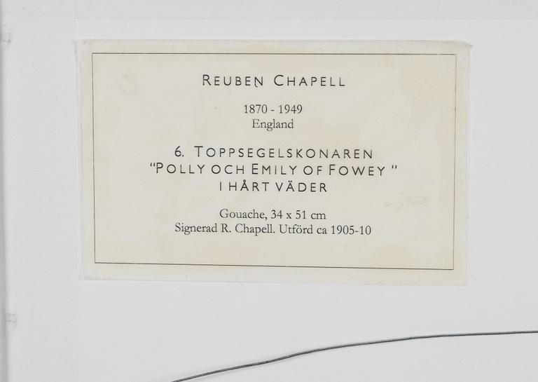 Reuben Chappell, Toppseglarskonaren "Polly och Emily" i  fint väder.