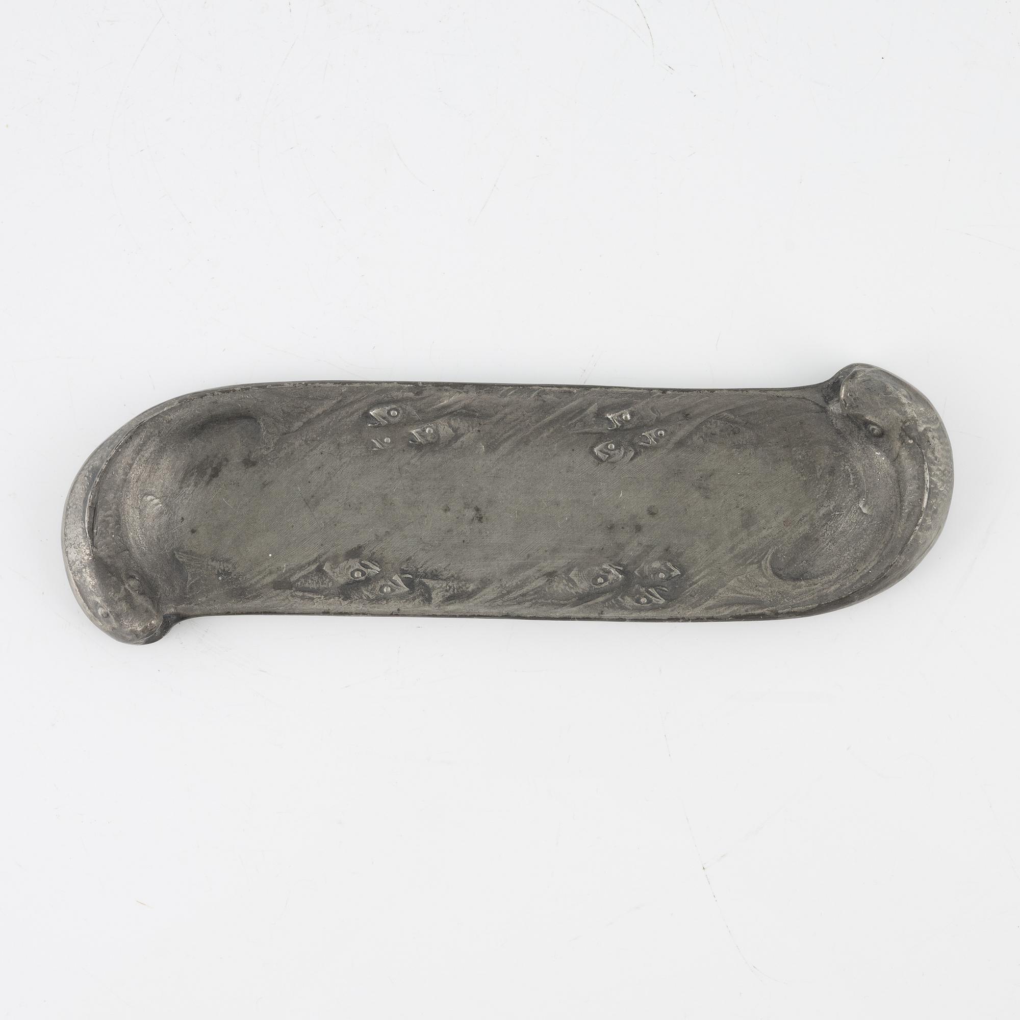Olof Ahlberg, a six piece pewter writing set, Schreuder & Olsson, Stockholm.