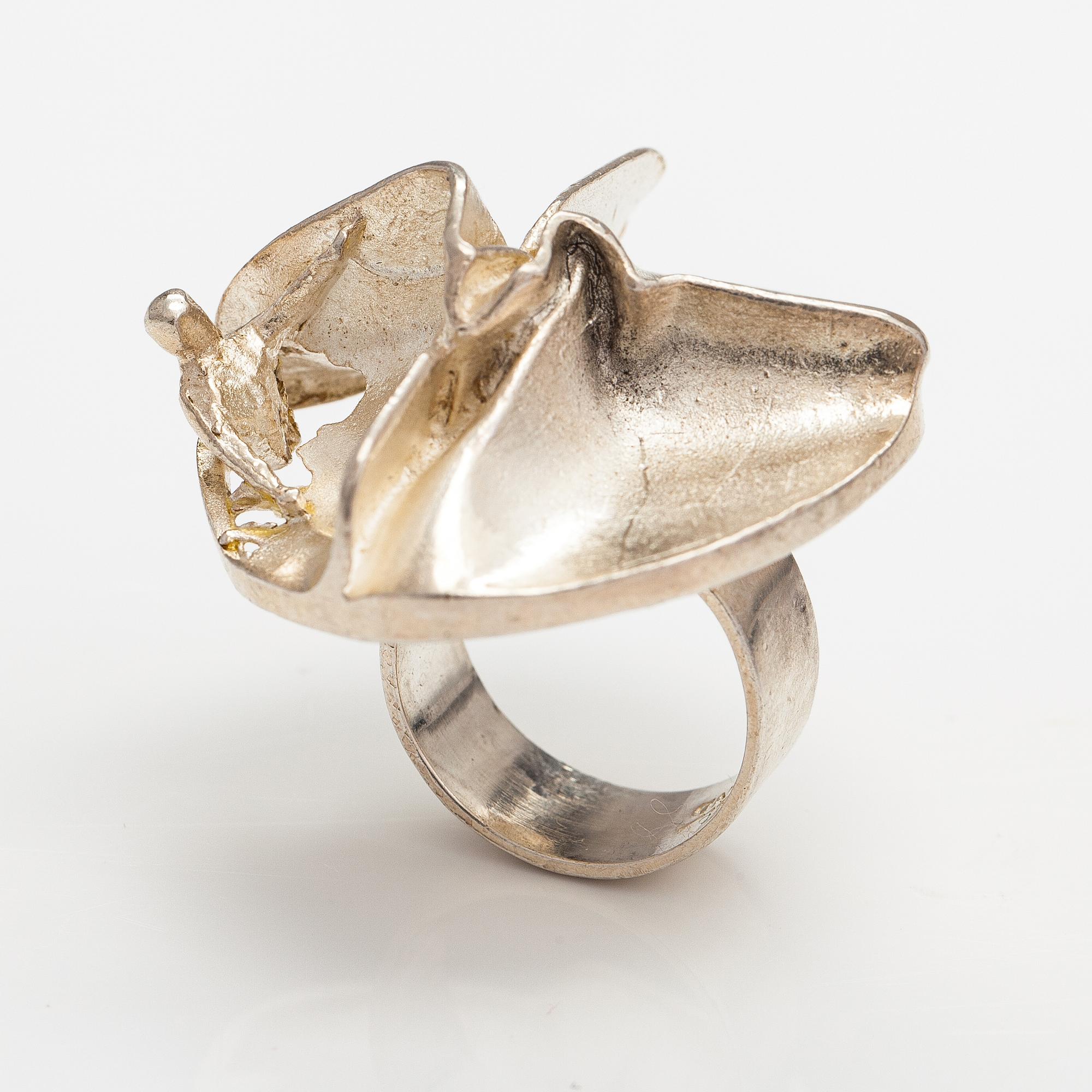 Björn Weckström, A stelring silver ring "Jaara's dream". Lapponia 1970.