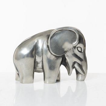 Björn Trägårdh, a model A 1734 pewter sculpture of an elephant, Firma Svenskt Tenn, Stockholm 1984.