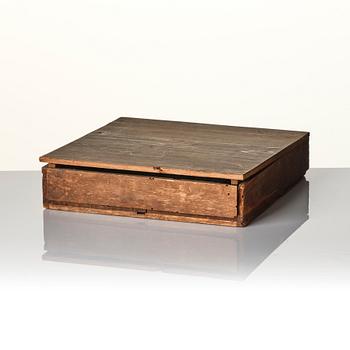A Japanese lacquer tray and three Japanse wooden boxes.