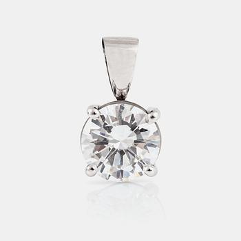 1139. A circa 2.53 ct brilliant-cut diamond pendant. Quality circa E-F/VVS1.