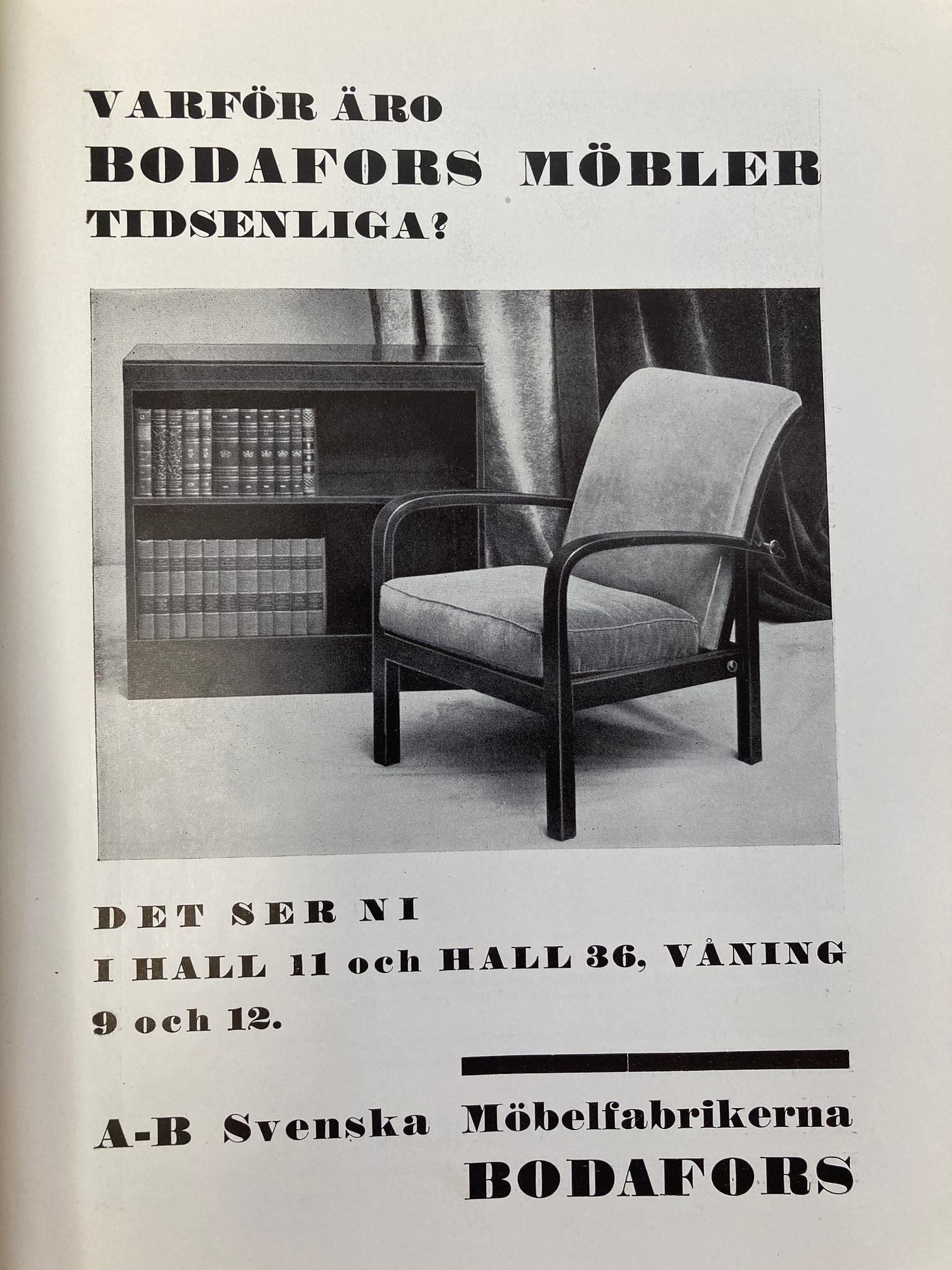 Axel Larsson, a pair of bookcases, Svenska Möbelfabrikerna, Bodafors, for the Stockholm Exhibition 1930.